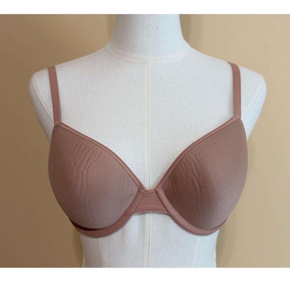 Negative Tan Sieve Demi Underwire Bra Womens 36B Good